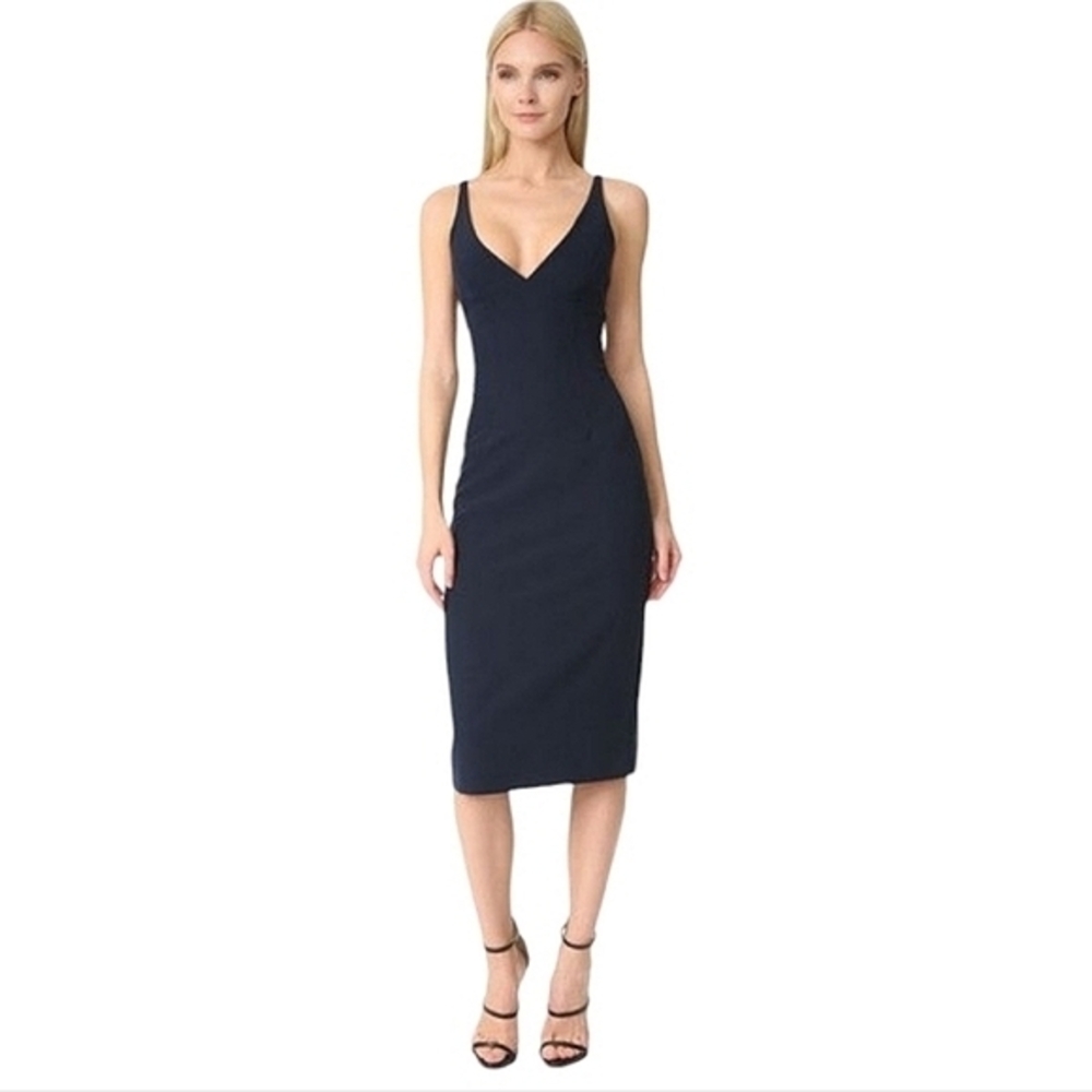 MILLY LIZ MIDI DRESS NAVY BLUE‎ 4